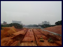 Highway construction near the border to Shenzhen, Dongguan.